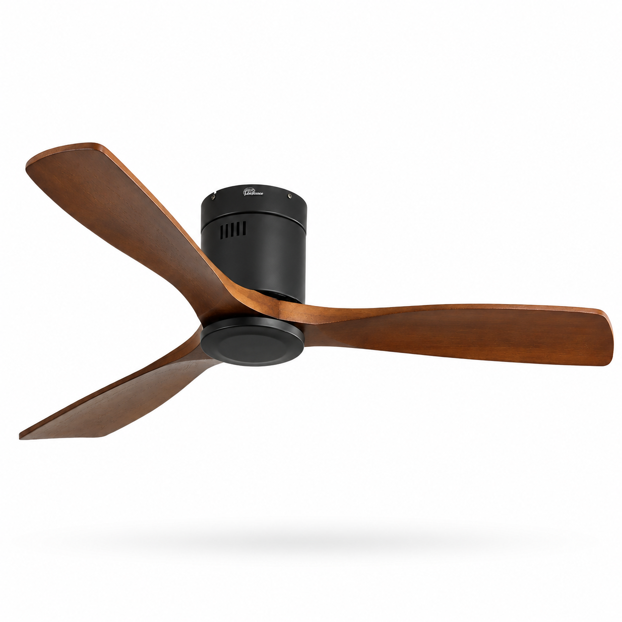 Alpage - Ventilateur de plafond 132cm encastré - Sans lumière, acier & bois
