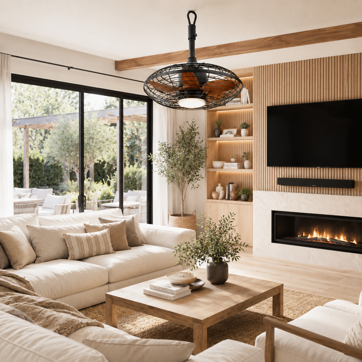 Country - Ventilateur de plafond moderne LED 51 cm